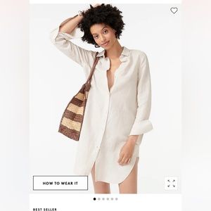 Beach shirt in linen-cotton blend